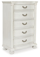 Montelaine - Five Drawer Chest - Antique White
