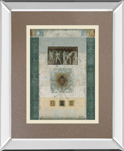Romanesque Il By Douglas - Mirror Framed Print Wall Art - Light Brown