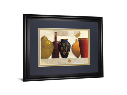 Jeweled Vessels By J. Wiens - Framed Print Wall Art - Dark Gray