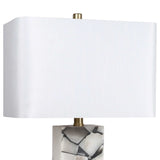 "Alabaster Mosaic" Alabaster Table Lamp (Set of 2) - Alabaster / Soft Gold