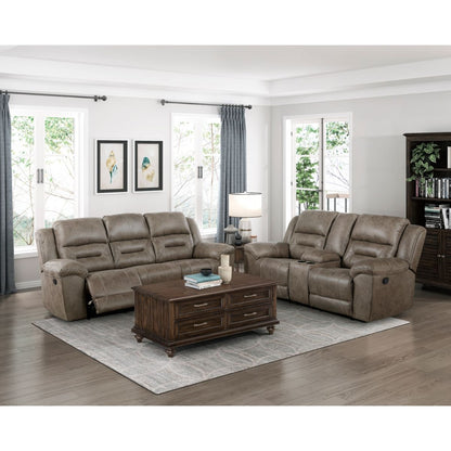 Hazen - Double Reclining Loveseat With Center Console - Brown