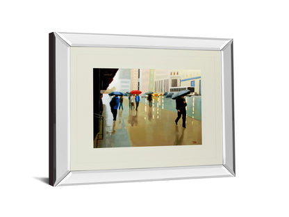 New York State Of Mind By Tate Hamilton - Mirror Framed Print Wall Art - Beige