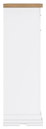 Ashbryn - Five Drawer Chest - White / Natural