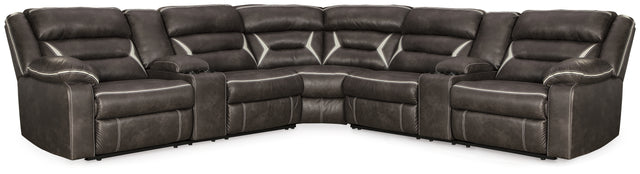 Furniture City - MS - Ashley Furniture - Kincord Sectional - 2-Piece Power Reclining Sectional Sofa / Midnight - 13104S1