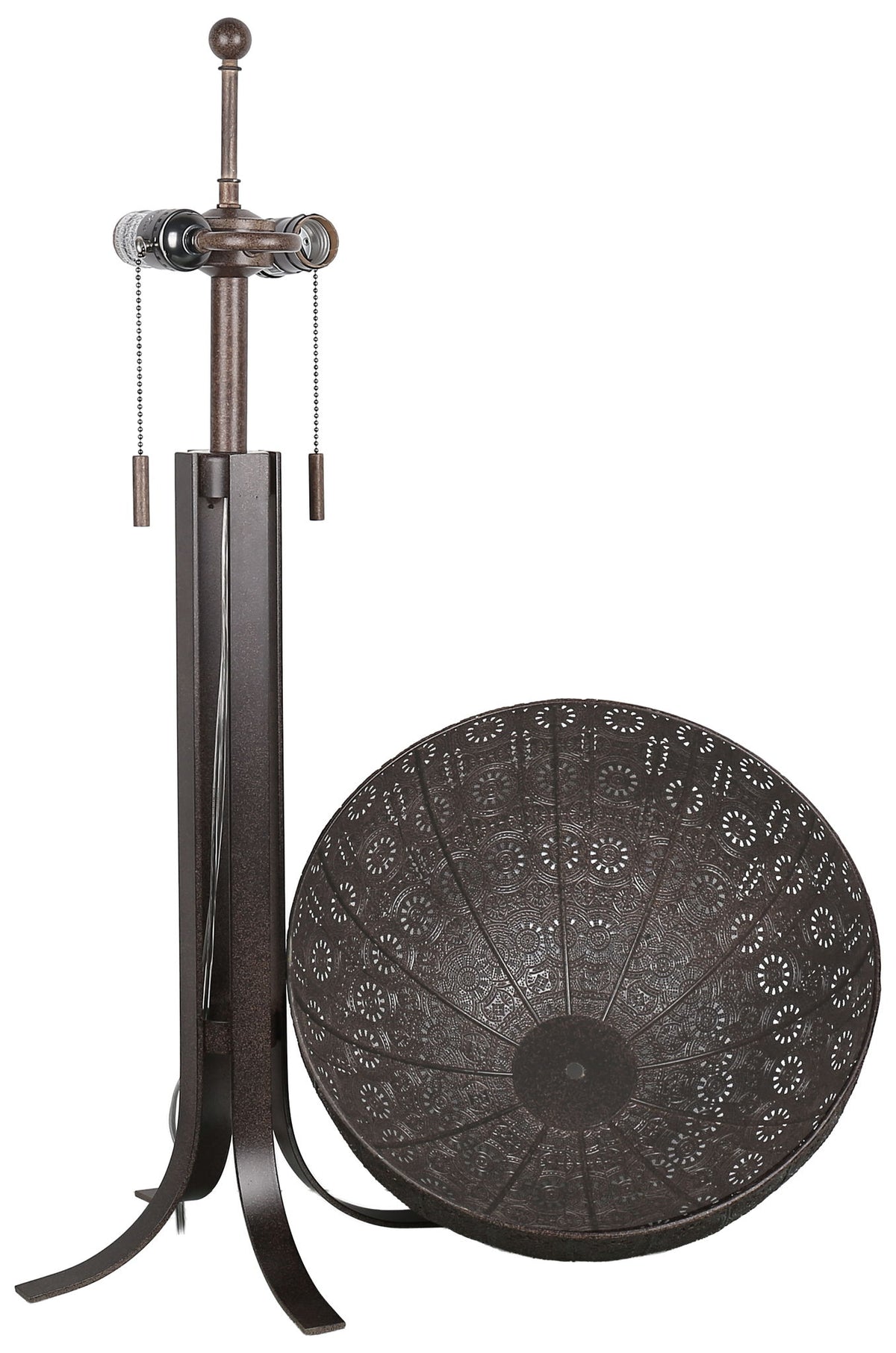 Bronze Tapestry - 28 X 14 - Metal Table Lamp (Set of 2) - Antique Bronze