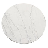 Xena - Marble Top Round Table - White / Black