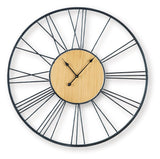 Brockett - Wall Clock - Black / Natural