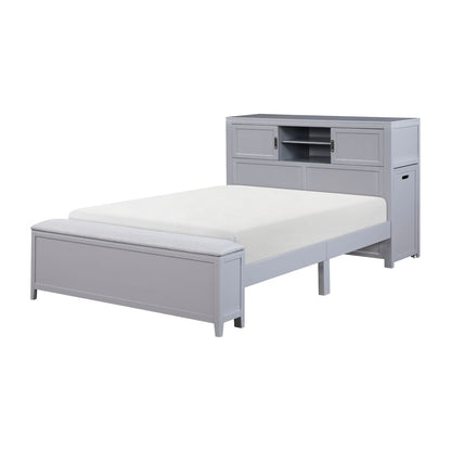 Sloane - Bookcase Bed With Hidden Desk, Stool And Storage Bench