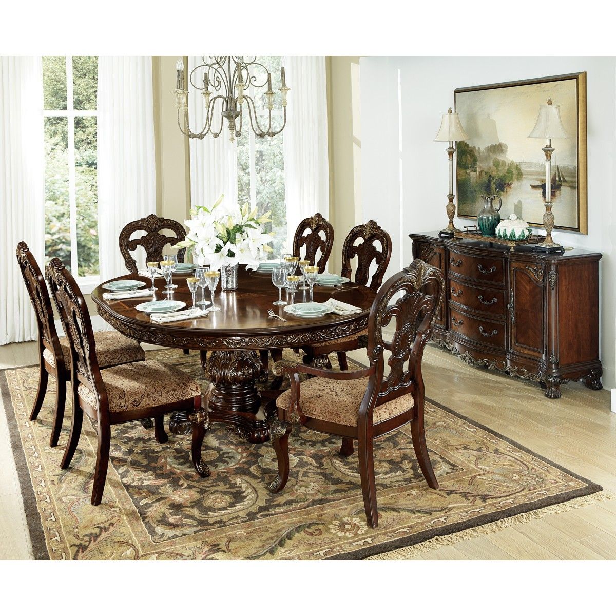 Deryn Park - Round/Oval Dining Table - Cherry
