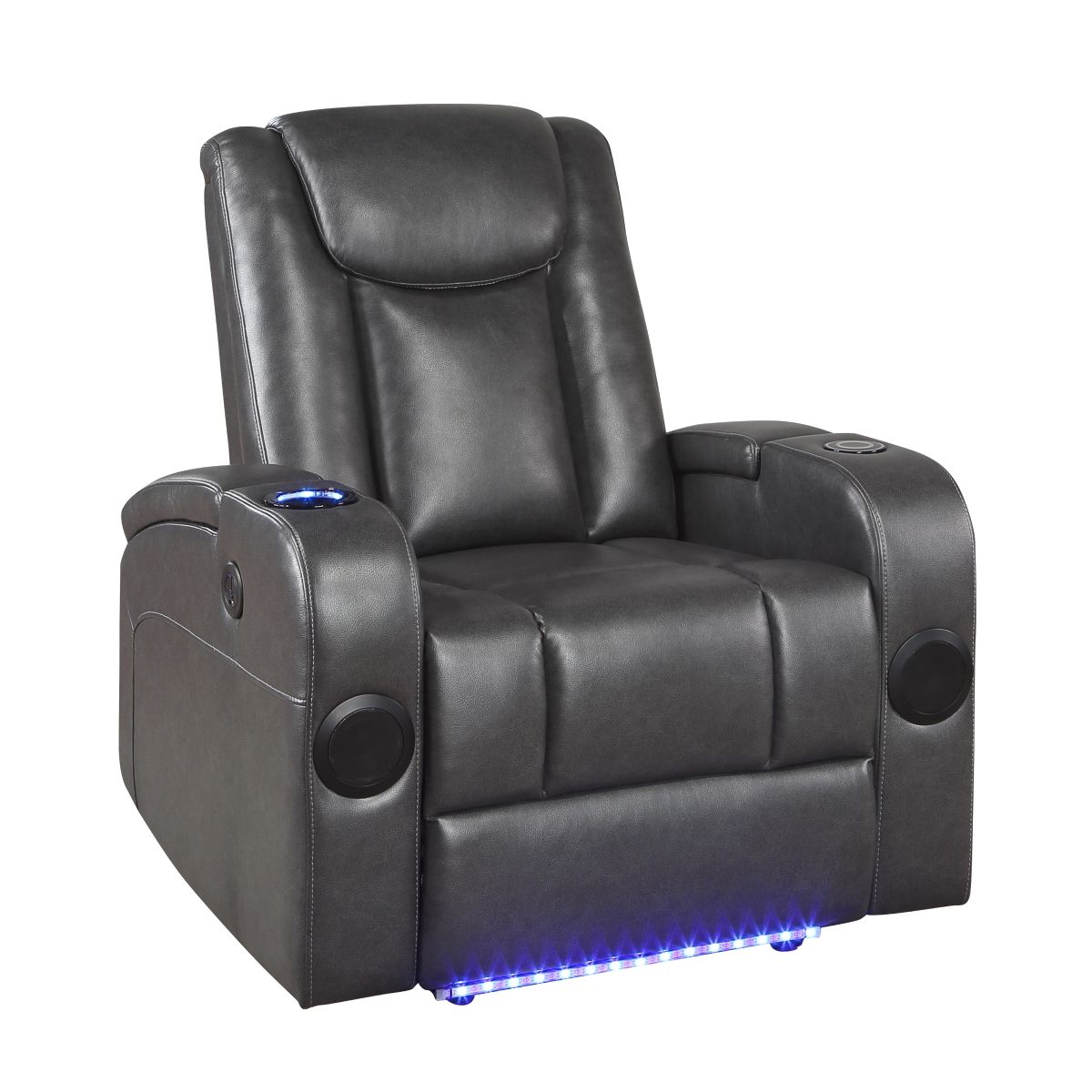 Turbo - Power Reclining Chair With Wireless Charger - Gray