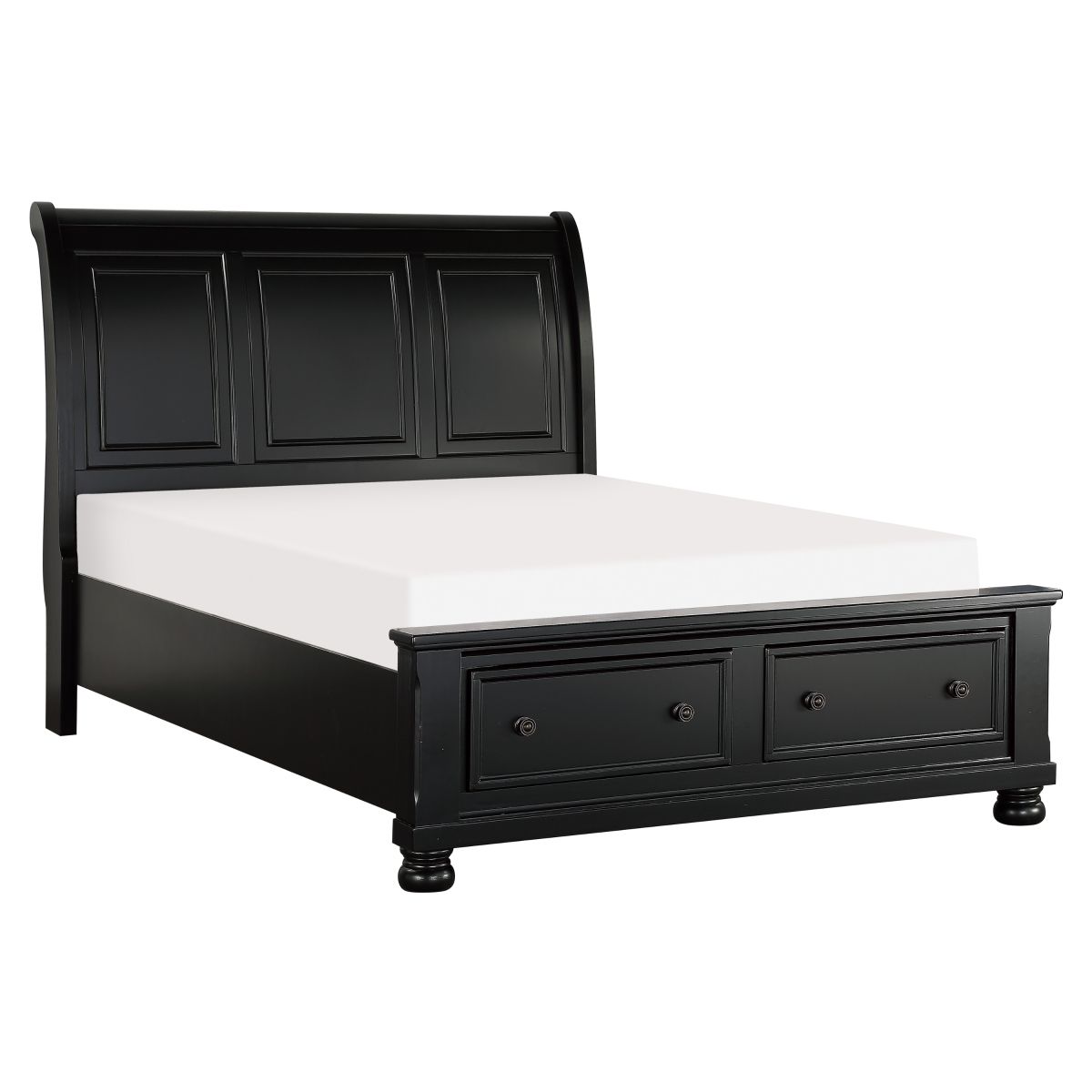 Laurelin - Sleigh Platform Bed With Footboard Storage