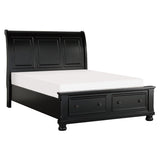 Laurelin - Sleigh Platform Bed With Footboard Storage