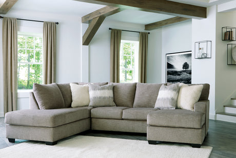 Furniture City - MS - Ashley Furniture - Creswell Sectional - LAF 2-Piece Sectional with Chaise / Stone - 15305S1