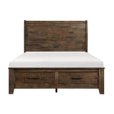 Jerrick - Sleigh Platform Bed With Storage Footboard
