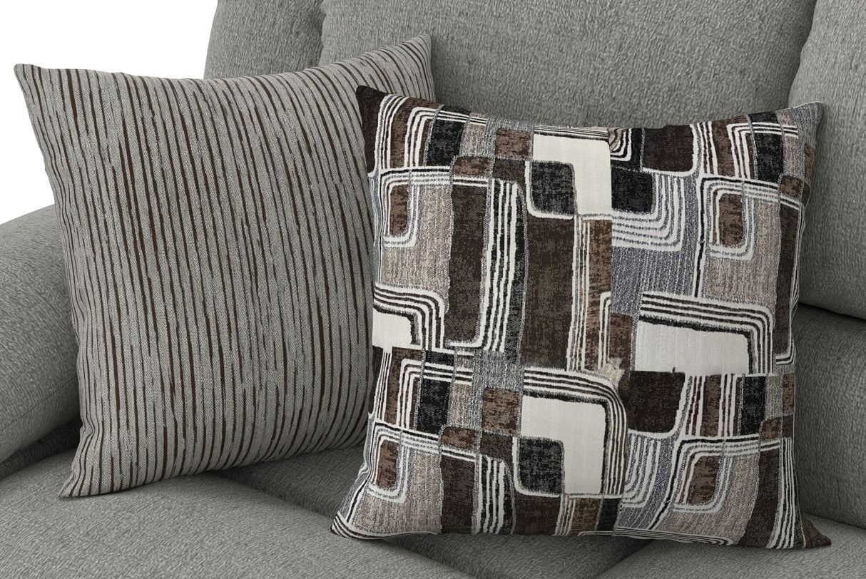 Quinn - 3 Piece Reclining Sectional With 4 Reclining Seats, Storage Arms, Storage Console With Lights, And Drop Down Table - Nature