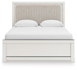 Zuraleus - Upholstered Panel Platform Bed With Roll Slats