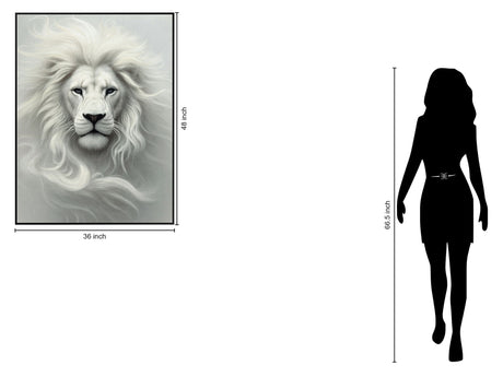 "Majesty" Hand-Embellished Canvas In Frame - Black / White / Gray