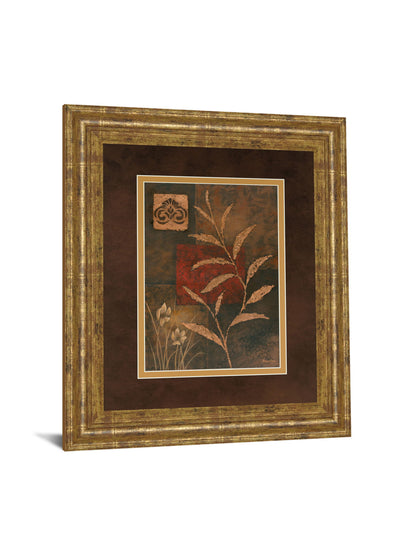 Copper Rhythm Il By Vivian Flasch - Framed Print Wall Art - Light Brown