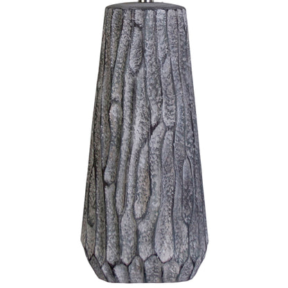 "Textured Elegance" Ceramic Table Lamp (Set of 2) - Gray