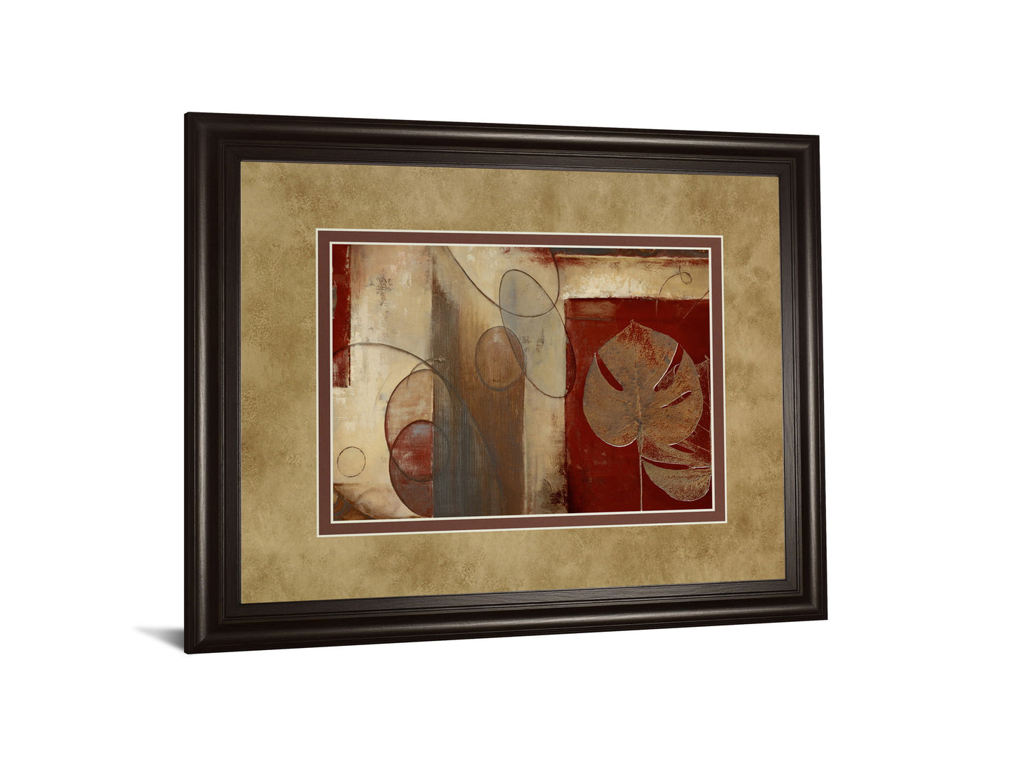 Inspiration In Crimson By Patricia Pinto - Framed Print Wall Art - Light Brown