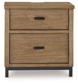 Tomtyn - Two Drawer Night Stand - Light Brown