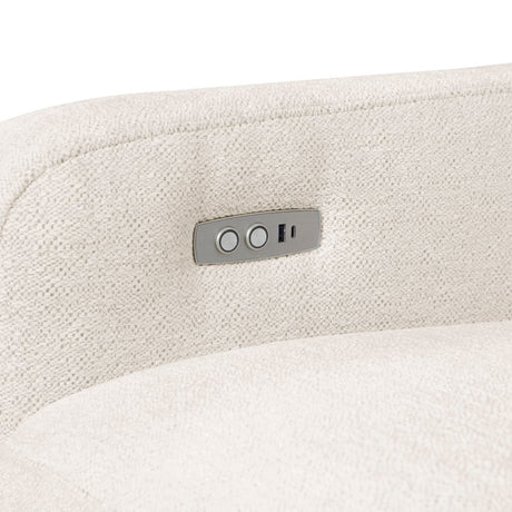 Vera - Power Double Reclining Sofa With USB Charging Ports - Beige