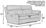 Atlas - Reclining Sofa - Charcoal