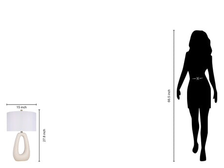 "Serenity Loop" Ceramic Table Lamp (Set of 2) - Textured White