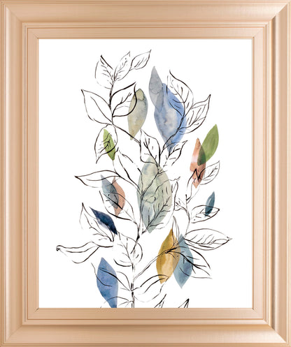 Spring Leaves Il By Meyers, R. - Framed Print Wall Art - White