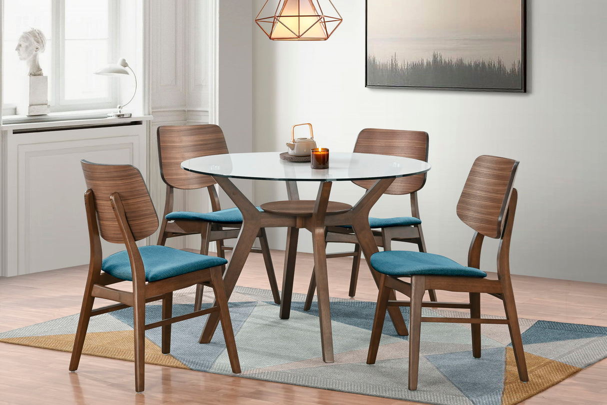 Oscar - Round Glass Dining Table Set