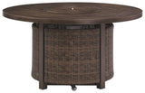 Paradise Trail - Round Fire Pit Table - Medium Brown