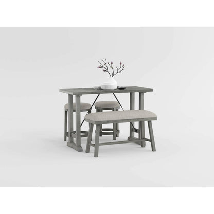 Auburndale - Counter Height Bench - Dark Gray / Beige