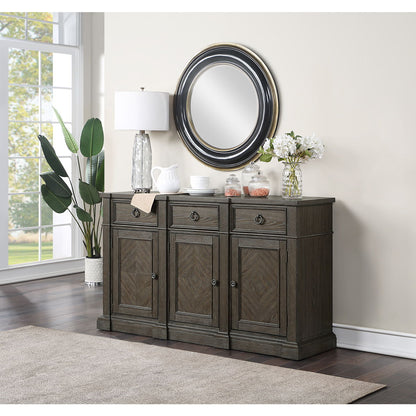 Sarasota - Server With 3 Drawers And 3 Doors - Brown