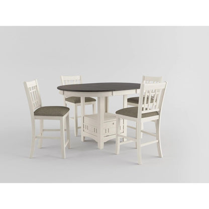 Junipero - Round / Oval Counter Height Table With Storage Base