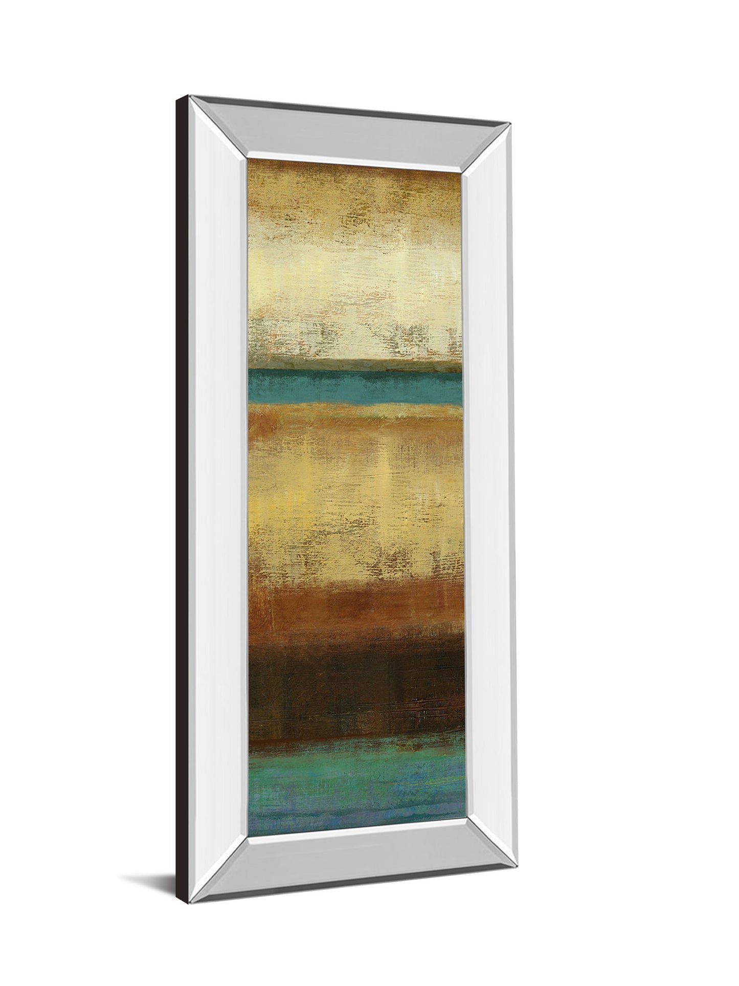 Earth By Allison Pearce - Mirrored Framed Print Wall Art - Beige