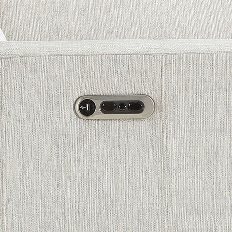 Salida - Power Double Reclining Sofa With Power Headrests - White