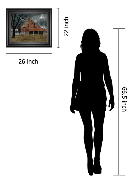 Dark And Stormy Night By Billy Jacobs - Framed Print Wall Art - Dark Gray