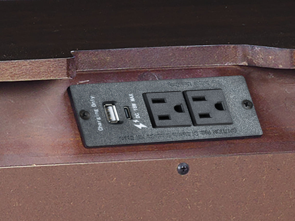 Dantenton - Two Drawer Night Stand - Merlot