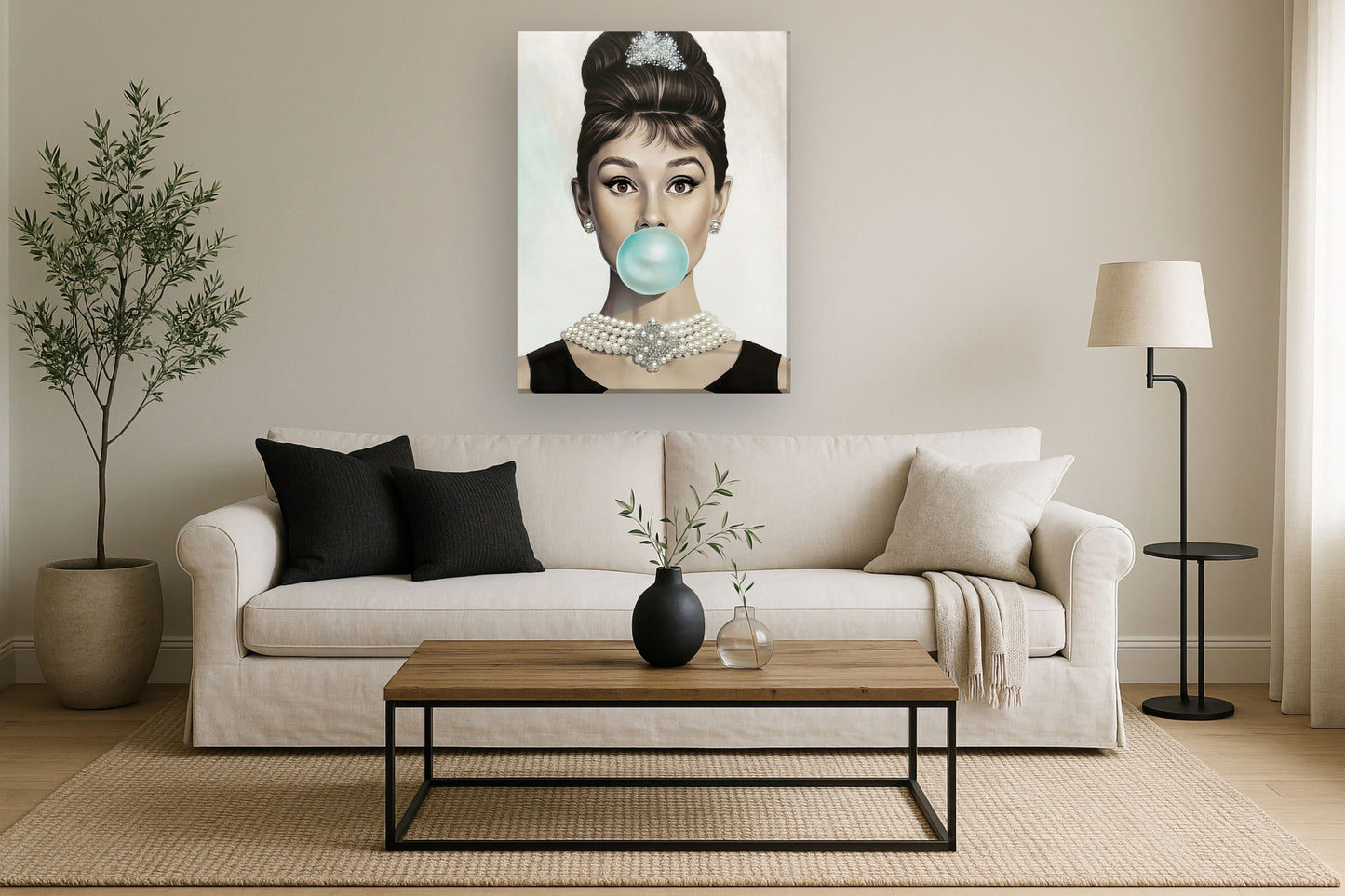 Hand Painted Textured Canvas - Gray