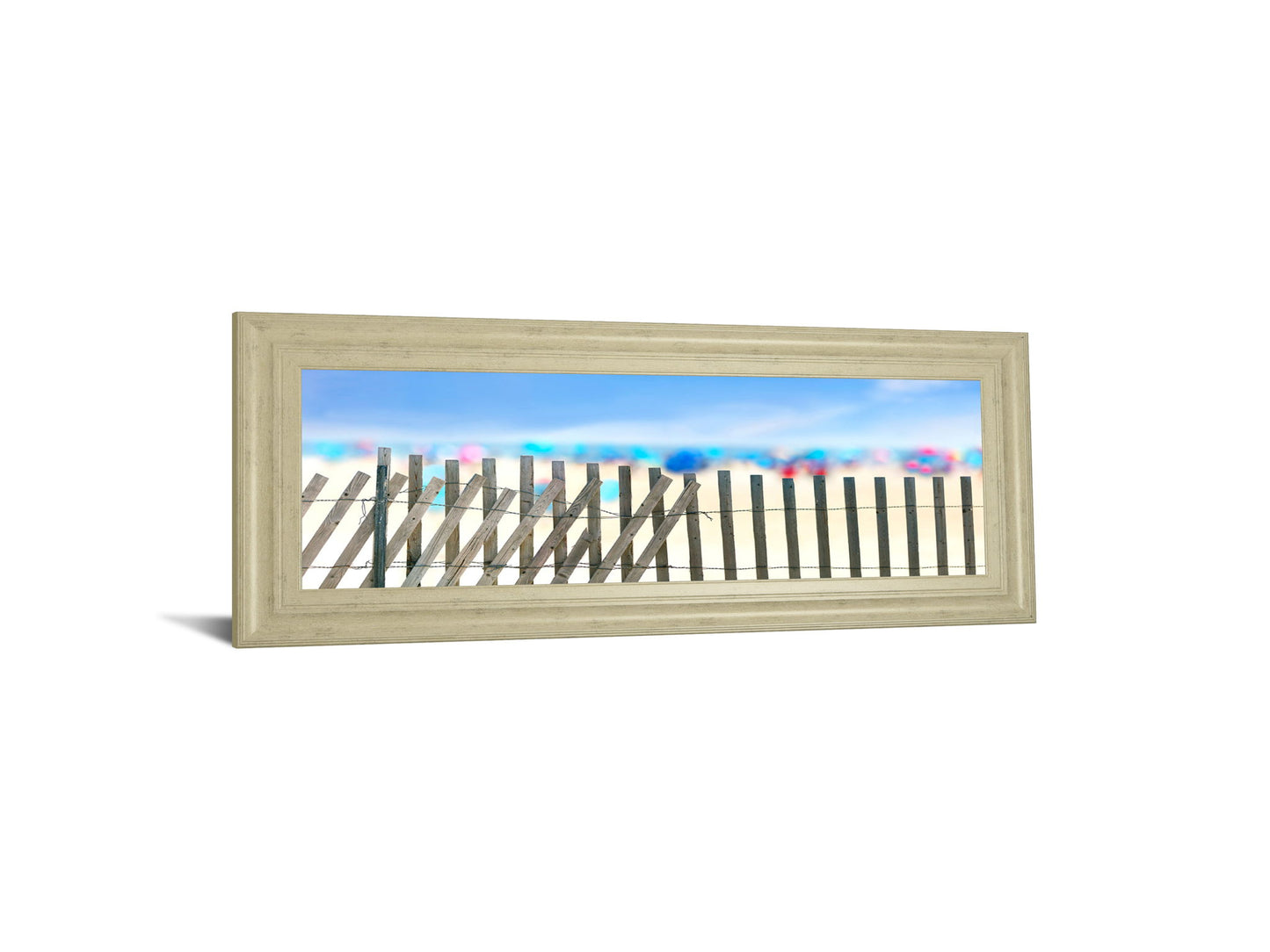 Beachscape Il By James Mcloughlin - Framed Print Wall Art - Light Blue