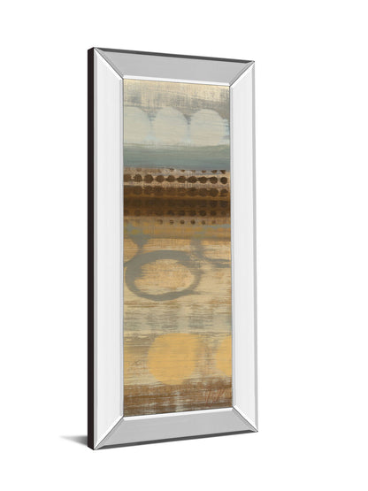 Movement Panel Il By Jeni Lee - Mirror Framed Print Wall Art - Light Brown