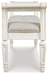 Realyn - Accent Bench - Antique White