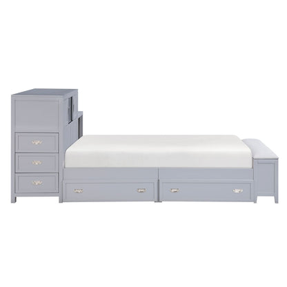 Sloane - Bookcase Bed With Hidden Desk, Stool And Storage Bench