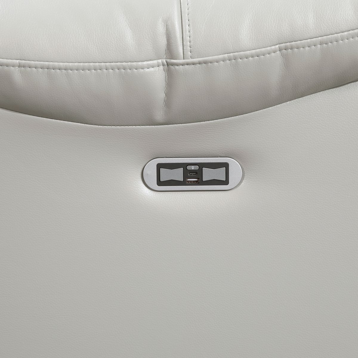 Huron - Power Double Reclining Sofa With Center Drop-Down Cup Holders, Wireless Charger, Magazine Bag, LED And Charging Ports