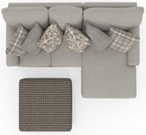 Livingston - Sectional With Comfort Coil Seating, 40" Cocktail Ottoman And Accent Pillows Included