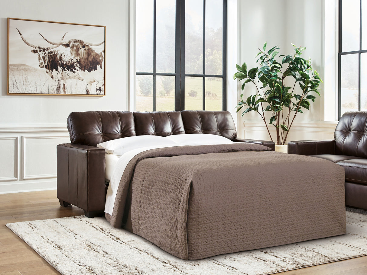 Furniture City - MS - Ashley Furniture - Santorine Living Room - Queen Sofa Sleeper / Dark Brown - 2170639