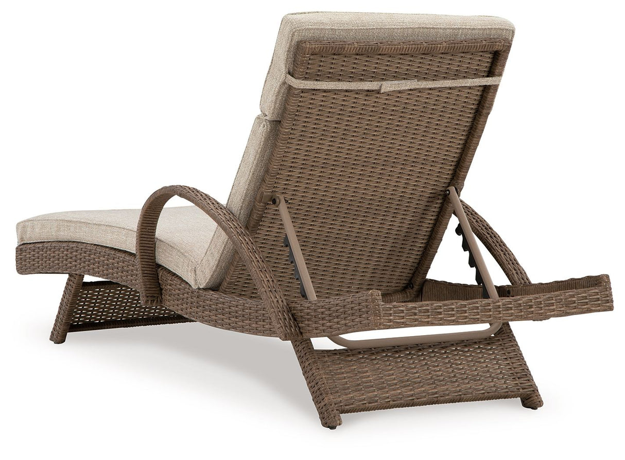 Beachcroft - Chaise Lounge With Cushion - Beige