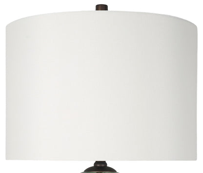 Willow Reverie - 28 X 16 - Ribbed Glass Table Lamp (Set of 2) - Sage Green Ribbed Glass