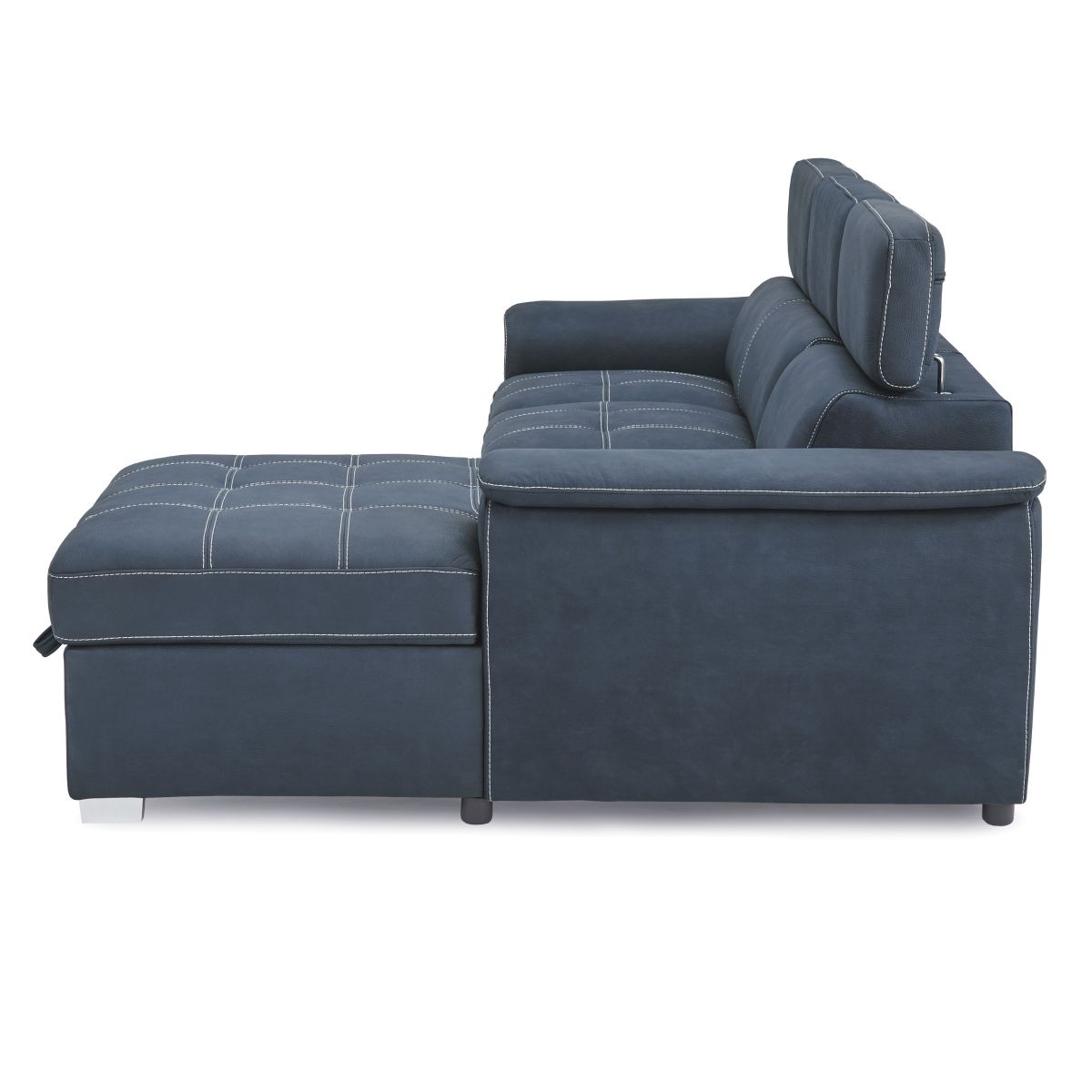 Ferriday - 2 Piece Sectional With Adjustable Headrests, Pull-Out Bed And Right Chaise With Hidden Storage