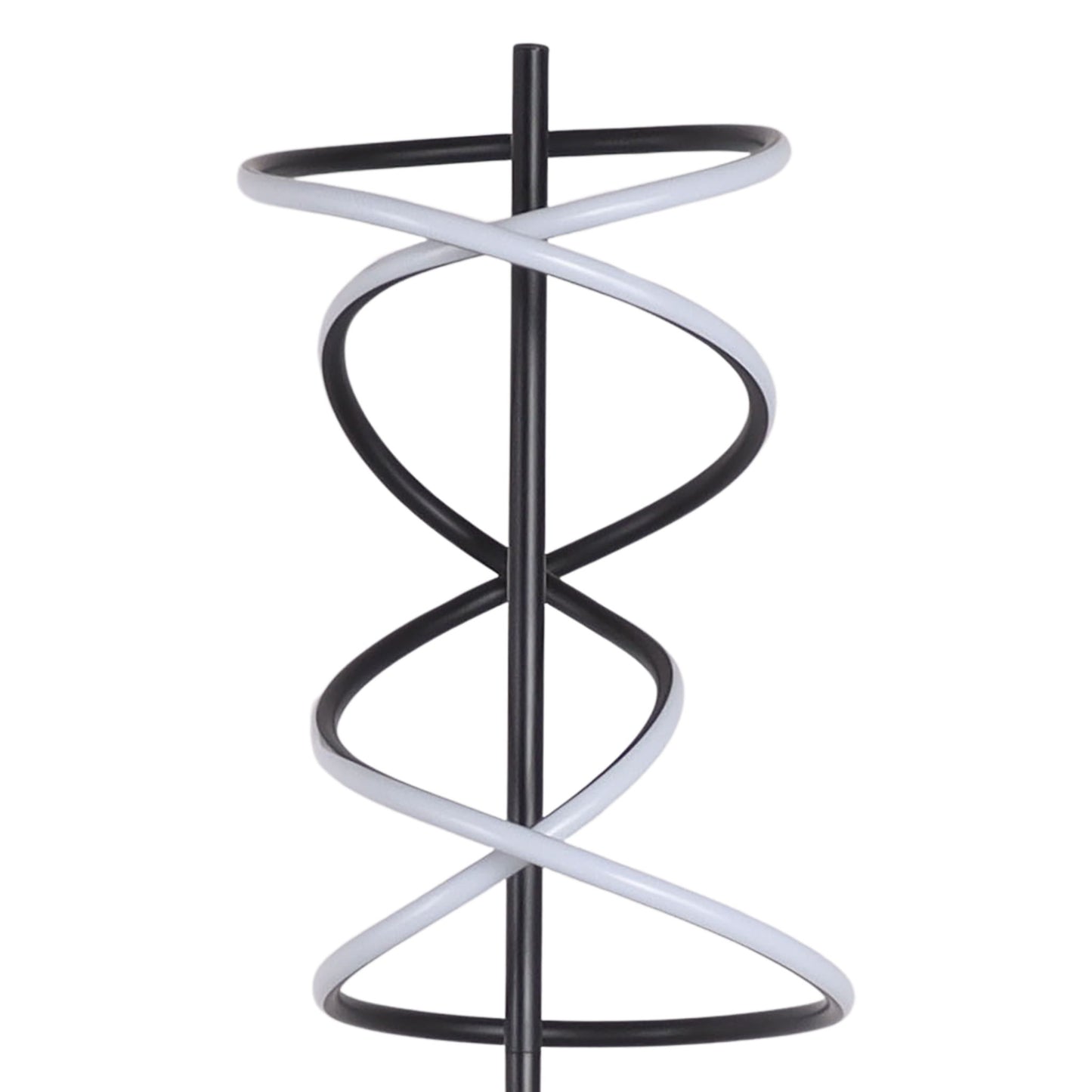 "Helix Radiance" LED Metal Floor Lamp - Matte Black